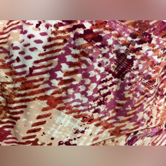 Susan Graver Liquid Knit Deconstructed Plaid Houndstooth Print Long Sleeve VNeck - Picture 6 of 8